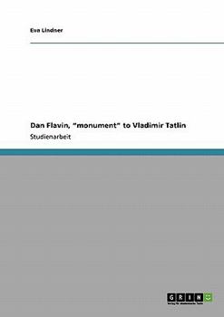 Paperback Dan Flavin, "monument" to Vladimir Tatlin [German] Book