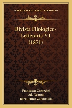 Paperback Rivista Filologico-Letteraria V1 (1871) [Italian] Book