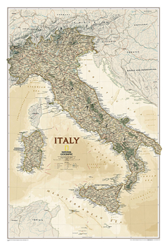 Unbound National Geographic Italy Wall Map - Executive - Laminated (23.25 X 34.25 In) Book