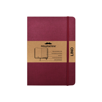Paperback Moustachine Classic Linen Medium Burgundy Dotted Flex Book
