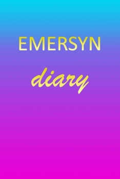 Emersyn: Journal Diary | Personalized First Name Personal Writing | Letter E Blue Purple Pink Gold Effect Cover | Daily Diaries for Journalists & ... Taking | Write about your Life & Interests