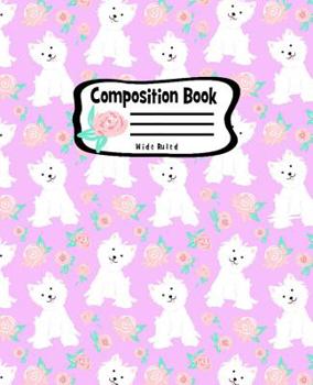 Paperback Composition Book Wide Ruled: Puppy Love Pink Fashion Line Paper Legal Ruled Notebook Writing Book For Elementary Grammar Home School Kids Book