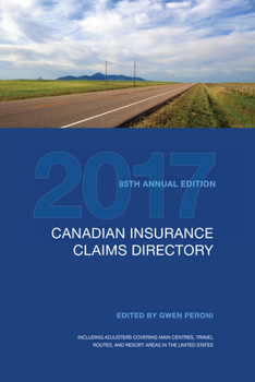 Paperback Canadian Insurance Claims Directory 2017 Book