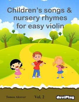 Paperback Children's songs & nursery rhymes for easy violin. Vol 2. Book