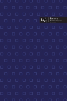 Paperback Square Pattern Composition Notebook, Dotted Lines, Wide Ruled Medium Size 6 x 9 Inch (A5), 144 Sheets Blue Cover Book