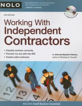 Paperback Working with Independent Contractors [With CDROM] Book