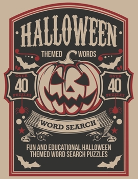 Paperback Halloween Themed Word Search Book: 50 Halloween Themed Word Search Activities for Everyone [Large Print] Book