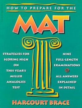 Paperback How to Prepare for the Mat: Guide to the Miller Analogies Test. Book