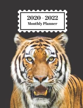 Paperback 2020-2022 Monthly Planner: Tiger Jungle Zoo Big Cat Design Cover 2 Year Planner Appointment Calendar Organizer And Journal Notebook Size 8.5 X 11 Book