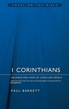 Paperback 1 Corinthians: Holiness and Hope of a Rescued People Book
