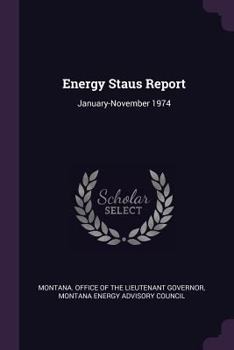 Paperback Energy Staus Report: January-November 1974 Book
