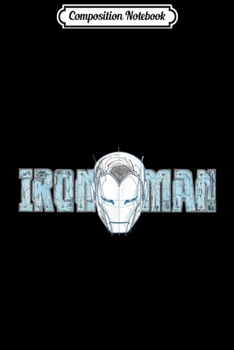 Composition Notebook: Marvel Iron Man Face Sketch Block Text Portrait  Journal/Notebook Blank Lined Ruled 6x9 100 Pages