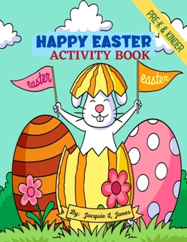 Paperback Happy Easter Activity Book: Fun, Easter Activity Book for Pre-K and Kindergarten Book