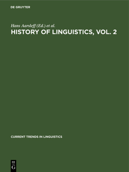 Hardcover History of Linguistics, Vol. 2 Book