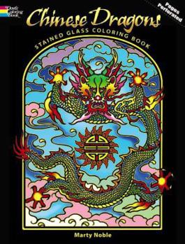 Paperback Chinese Dragons Stained Glass Coloring Book