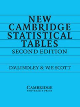 Paperback New Cambridge Statistical Tables Book