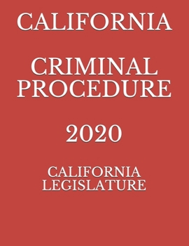 Paperback California Criminal Procedure 2020 Book