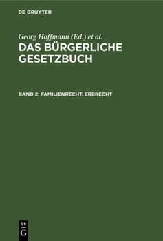 Hardcover Familienrecht. Erbrecht [German] Book