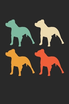 Pitbull Notebook - Retro Pitbull Journal - Vintage Pitbull Diary: Medium College-Ruled Journey Diary, 110 page, Lined, 6x9 (15.2 x 22.9 cm)