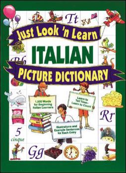 Hardcover Just Look 'n Learn Italian Picture Dictionary Book