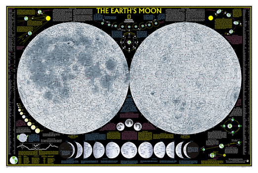 Unbound National Geographic Moon Wall Map - Laminated (42.5 X 28.5 In) Book