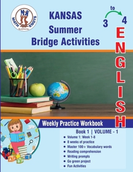 Paperback GRADE 3 TO 4 : KANSAS Summer English Bridge Activities Book