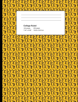 College Ruled 200 Pages: Orange Cheerleader Composition Notebook, Cute Cheerleader Pattern College Composition Book, Notebook For Cheerleaders
