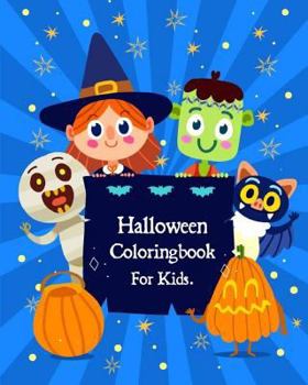 Paperback Halloween Coloring Book for Kids. Book