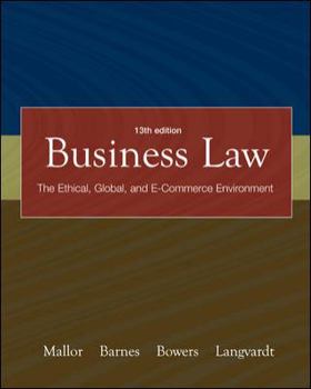 Hardcover Business Law: The Ethical, Global, and E-Commerce Environment Book