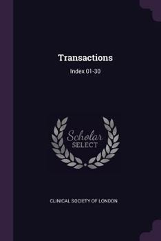 Paperback Transactions: Index 01-30 Book
