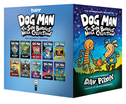 Hardcover Boxed - Dog Man: The Supa Buddies Mega Collection: From the Creator of Captain Underpants (Dog Man #1-10 Box Set) Book