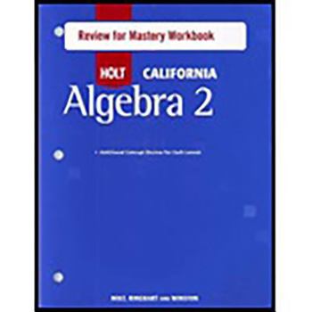 Paperback Holt Algebra 2: Review for Mastery Workbook Algrebra 2 Book