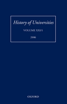 Hardcover History of Universities: Volume XXI/1 Book