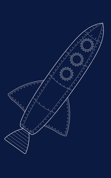 Notebook: Journal/Diary/Notebook - Retro Rocketship - 150 Lined Pages - 5"x8" - Softcover - Great for everyday use!