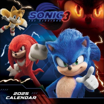 Calendar Sonic the Hedgehog 3 Movie Tie-In 2025 Wall Calendar Book
