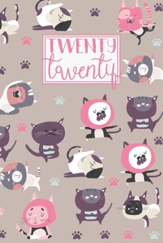 Paperback 2020: A5 Diary Week on 2 Pages to View WO2P Journal - Horizontal Weekly Planner - Pink & Purple Cats Do Yoga Book