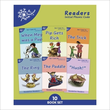 Paperback Phonic Books Dandelion Readers Set 1 Units 11-20 (Two-letter spellings sh, ch, th, ng, qu, wh, -ed, -ing, le): Decodable books for beginner readers Tw Book