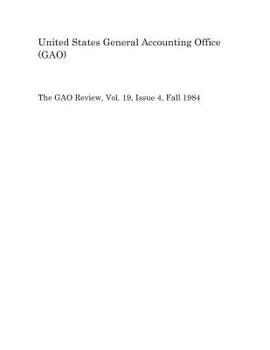 Paperback The Gao Review, Vol. 19, Issue 4, Fall 1984 Book