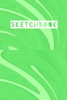 Paperback Sketchbook: Abstract Liquid Marble Green Design Book