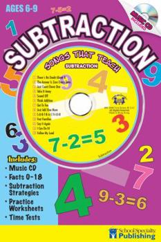 Paperback Subtraction Sing Along Activity Book with CD: Songs That Teach Subtraction (Sing Along Activity Books) Book