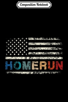 Composition Notebook: Homerun Football Vintage American Flag Retro Gift  Journal/Notebook Blank Lined Ruled 6x9 100 Pages