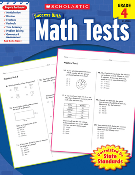 Paperback Scholastic Success with Math Tests: Grade 4 Workbook Book