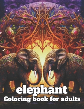 Paperback elephant coloring book for adults Book