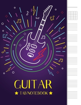 Paperback Guitar Tab Notebook: 6 String Guitar Chord and Tablature Staff Music Paper for Guitar Players, Musicians, Teachers and Students (8.5"x11" - Book