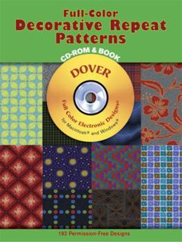 Paperback Full-Color Decorative Repeat Patterns [With CDROM] Book