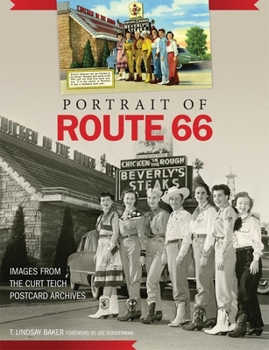 Hardcover Portrait of Route 66: Images from the Curt Teich Postcard Archives Book