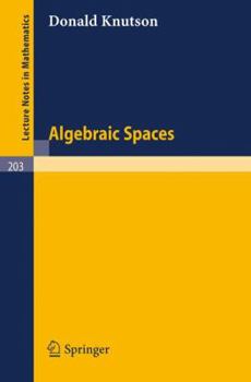 Paperback Algebraic Spaces Book