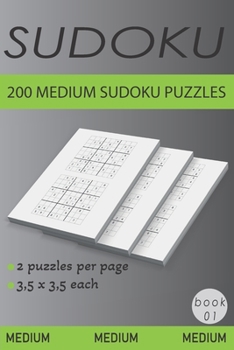 Paperback 200 Medium Sudoku Puzzles: Book 1 Book