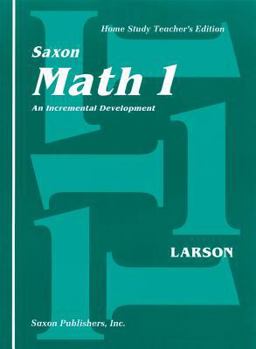 Spiral-bound Saxon Math 1 Home Study Teachers Manual First Edition Book