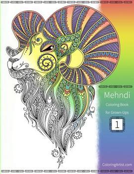 Paperback Mehndi Coloring Book for Grown-Ups Book
